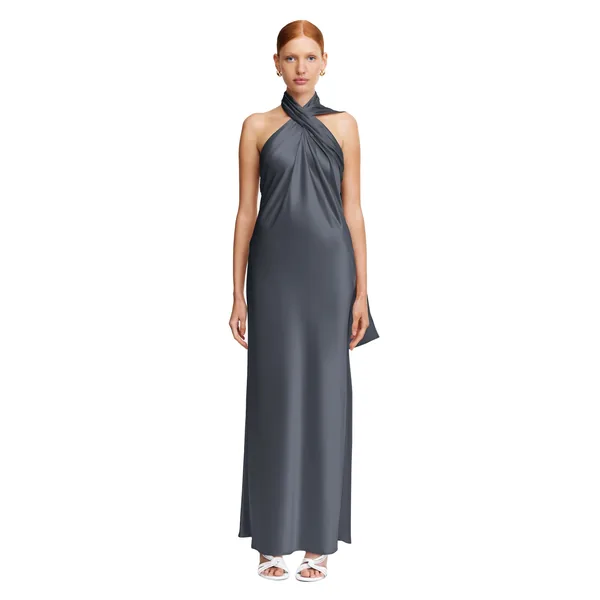 Acler Yewgreen Maxi Dress in Charcoal