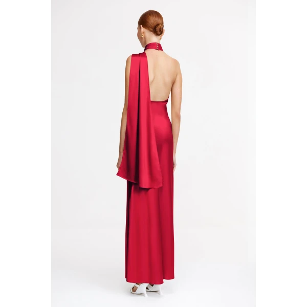 Acler Yewgreen Maxi Dress in Crimson, view 2