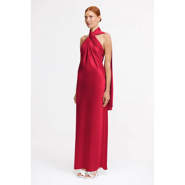 Acler Yewgreen Maxi Dress in Crimson, view 3
