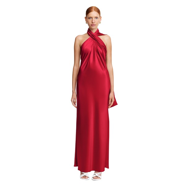 Acler Yewgreen Maxi Dress in Crimson
