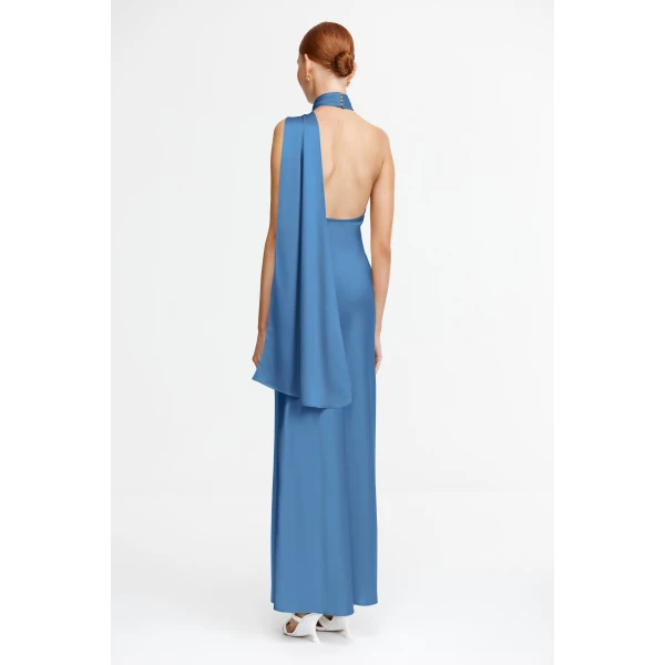 Acler Yewgreen Maxi Dress in Stone Blue, view 2