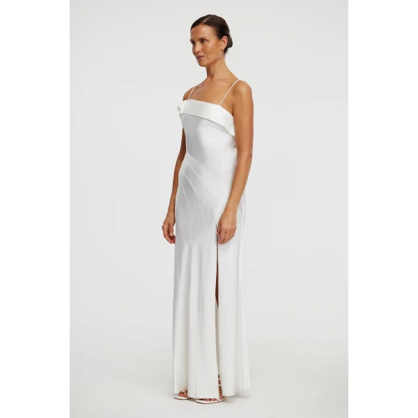 Acler Zetland Maxi Dress in Ivory, view 2