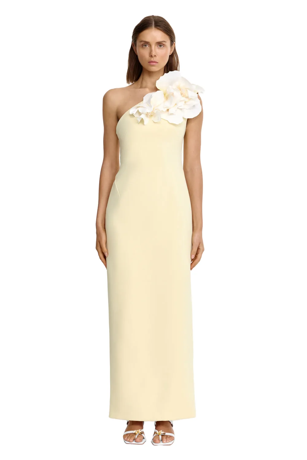Acler Zofia Maxi Dress in Lemon Sorbet, Yellow Dresses