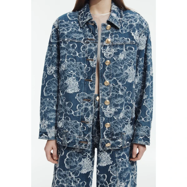 Aje Arlo Jacquard Denim Jacket, view 4
