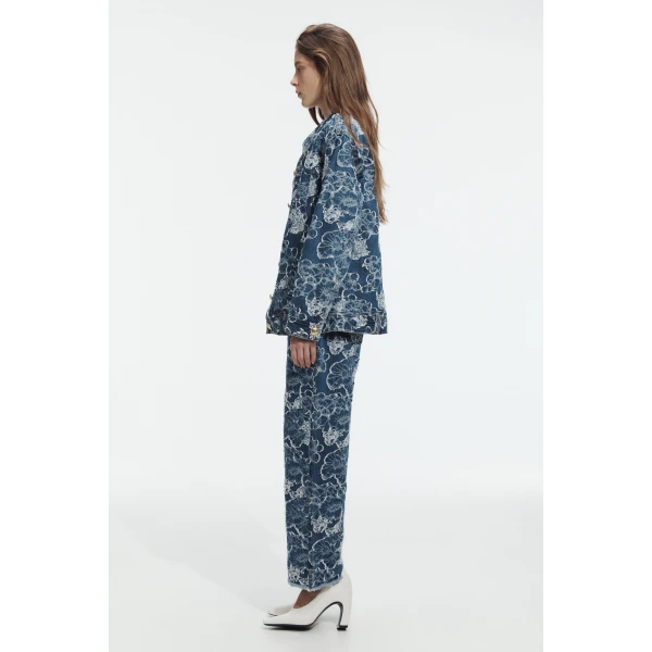 Aje Arlo Jacquard Denim Jacket, view 5