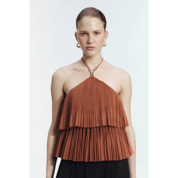 Aje Aven Pleated Top, view 2