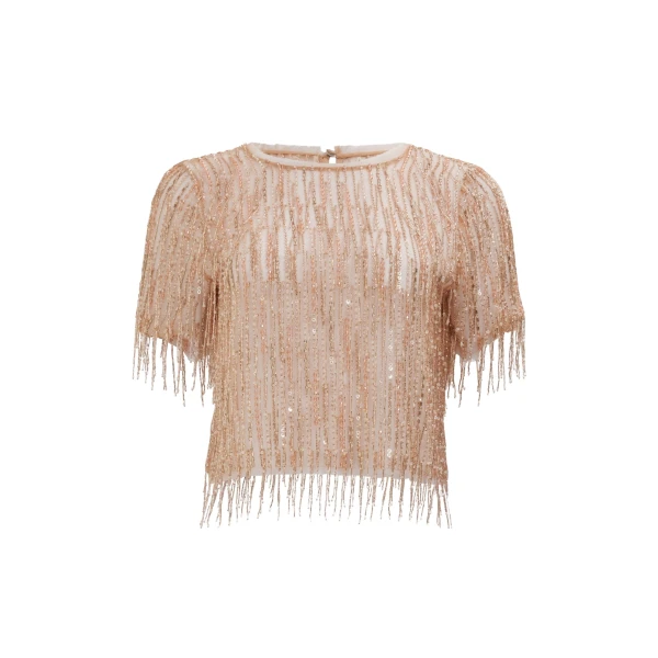 Aje Glisten Embellished Top