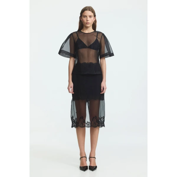 Aje Hush Short Sleeve Top, view 2