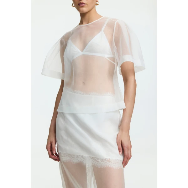 Aje Hush Short Sleeve Top, view 3