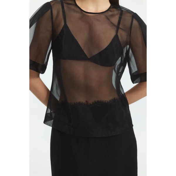 Aje Hush Short Sleeve Top, view 5