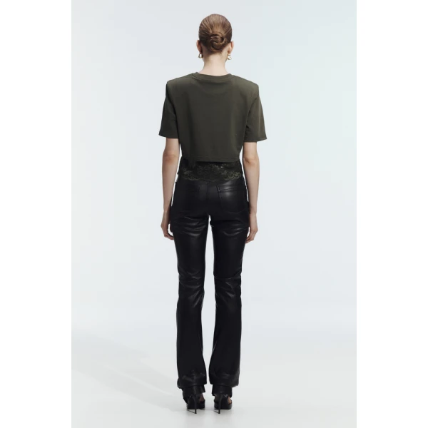 Aje Kayla Lace Underlay Tee Top, view 6