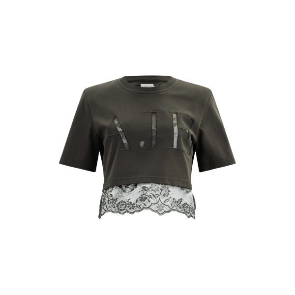 Aje Kayla Lace Underlay Tee Top