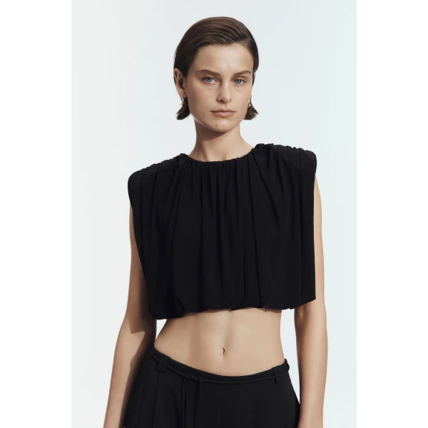 Aje Lunaria Ruched Jersey Top, view 3