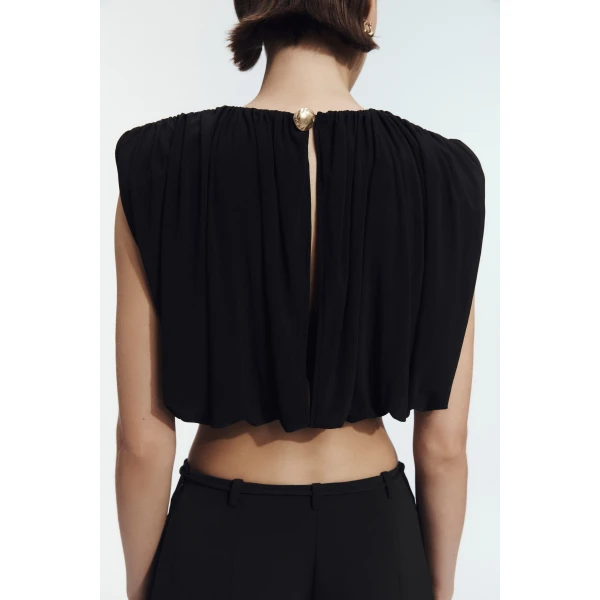 Aje Lunaria Ruched Jersey Top, view 4