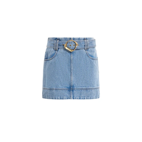 Aje Lyra Denim Mini Skirt