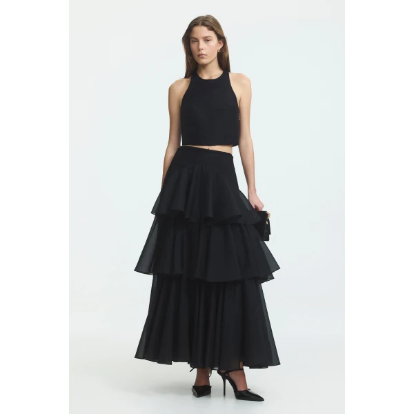 Aje Radiate Pleated Maxi Skirt, view 2