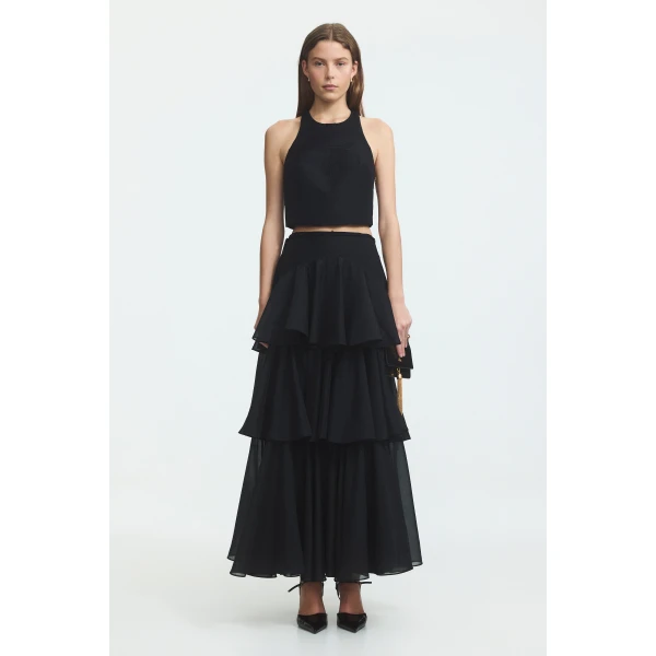Aje Radiate Pleated Maxi Skirt, view 3