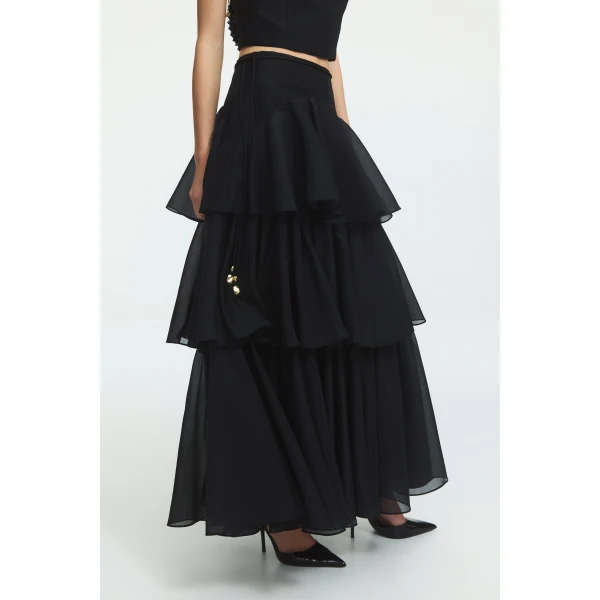Aje Radiate Pleated Maxi Skirt, view 4