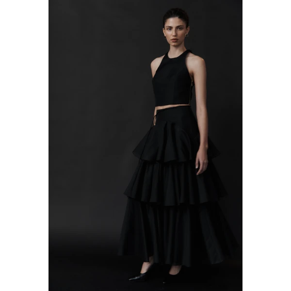 Aje Radiate Pleated Maxi Skirt, view 5