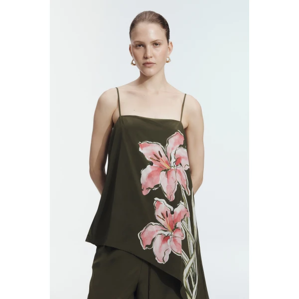 Aje Rhea Silk Cami, view 3
