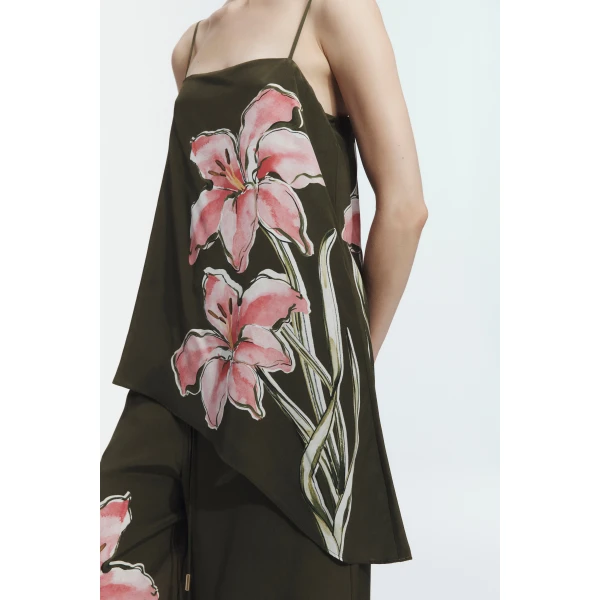 Aje Rhea Silk Cami, view 4