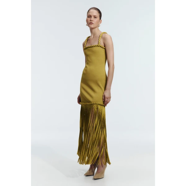 Aje Ribiona Knit Midi Dress, view 6