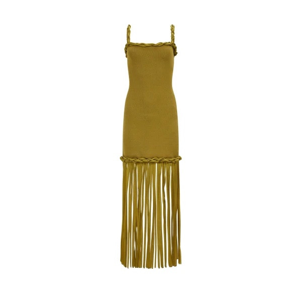 Aje Ribiona Knit Midi Dress