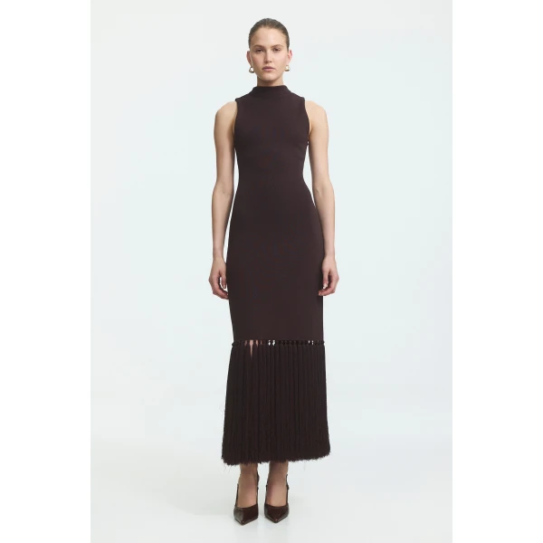 Aje Sofina Knit Tassel Midi Dress, view 2