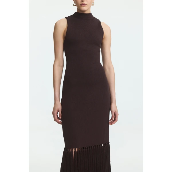 Aje Sofina Knit Tassel Midi Dress, view 3