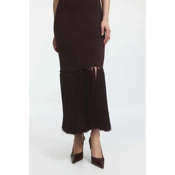 Aje Sofina Knit Tassel Midi Dress, view 4