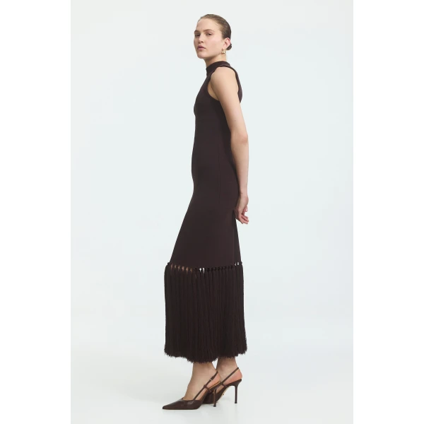 Aje Sofina Knit Tassel Midi Dress, view 5