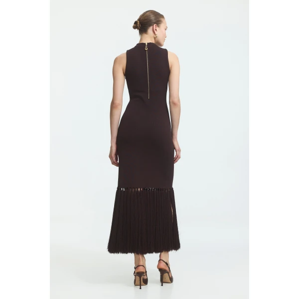 Aje Sofina Knit Tassel Midi Dress, view 6