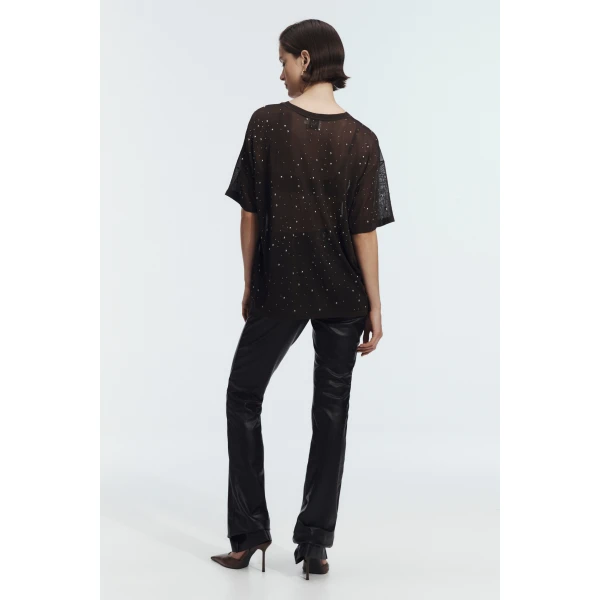 Aje Twila Embellished Knit Tee, view 6