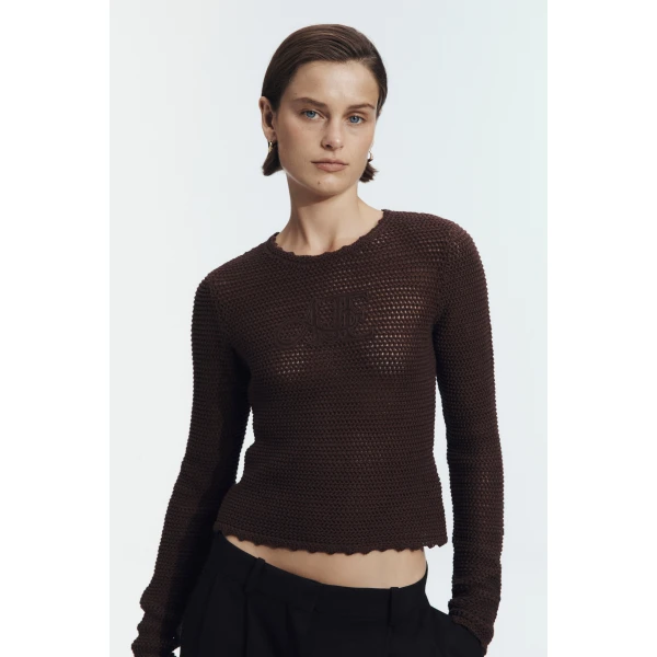 Aje Uma Long Sleeve Knit Tee, view 3