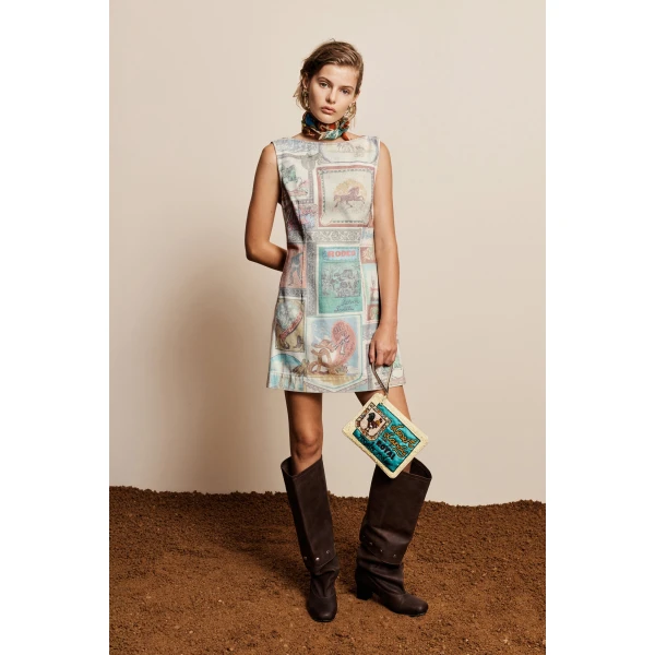 Alemais Andie Denim Mini Dress, view 2