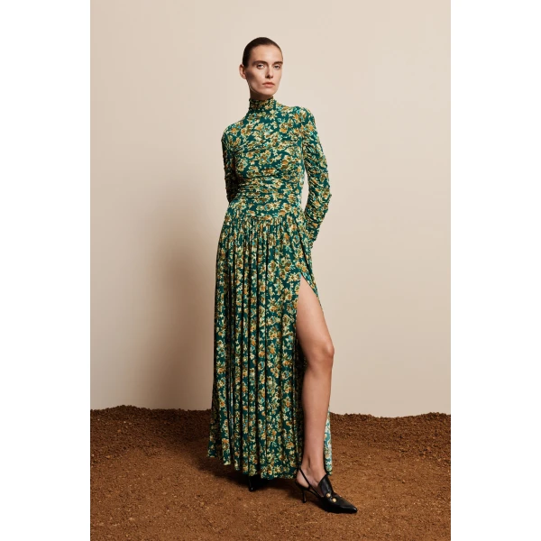 Alemais Clem Ruched Midi Dress, view 2