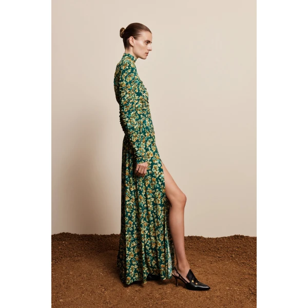 Alemais Clem Ruched Midi Dress, view 3
