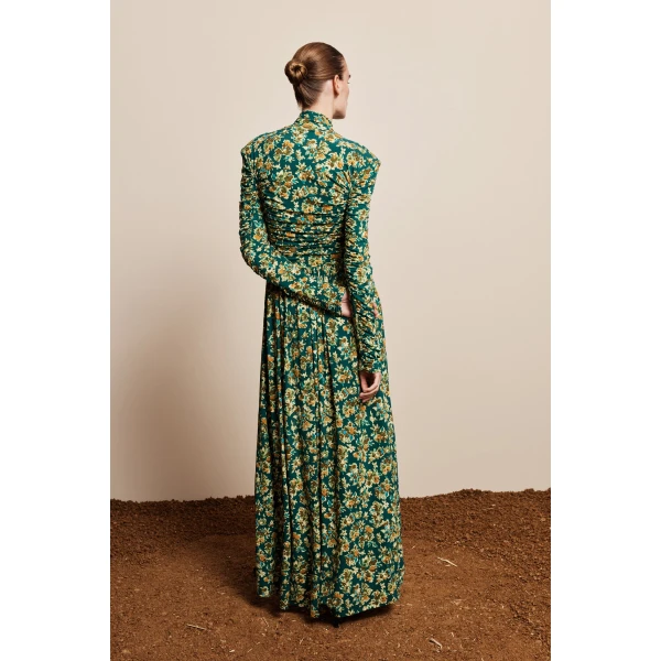 Alemais Clem Ruched Midi Dress, view 4