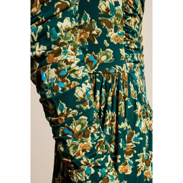 Alemais Clem Ruched Midi Dress, view 5