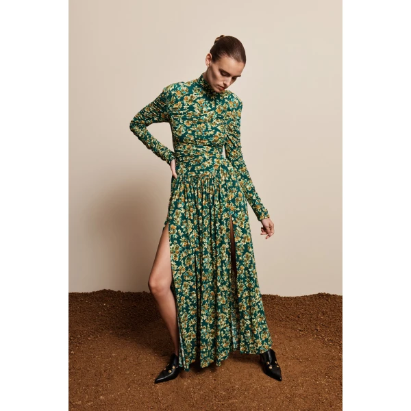 Alemais Clem Ruched Midi Dress, view 6