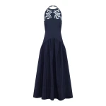 Dillon Applique Halter Gown by Alemais - Dresses Alemais Dillon Applique Halter Gown