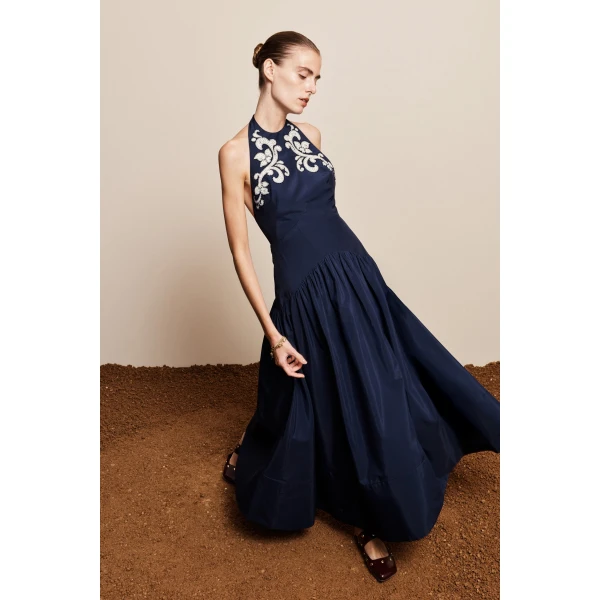 Alemais Dillon Applique Halter Gown, view 6