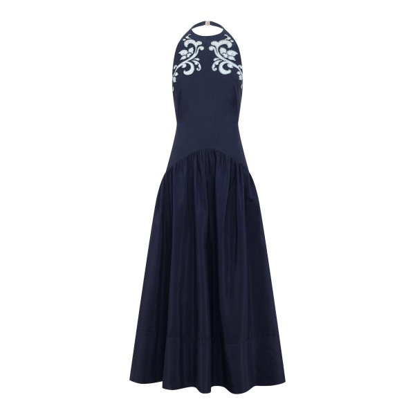 Alemais Dillon Applique Halter Gown