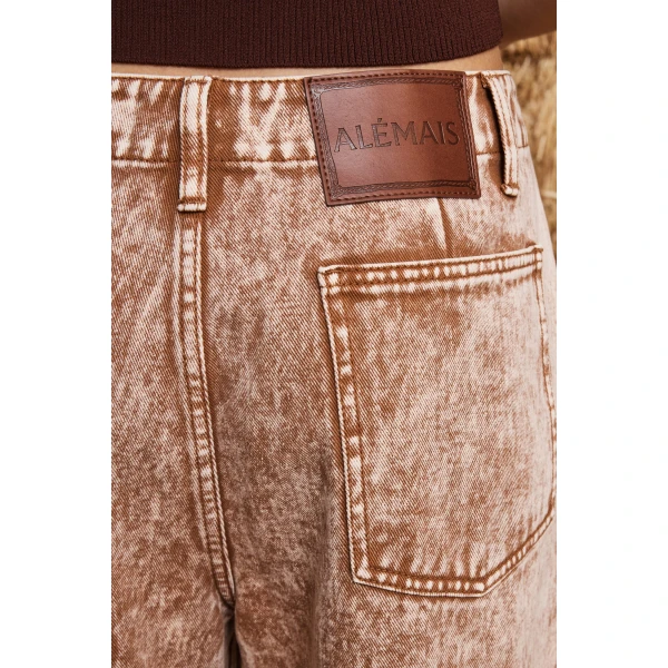 Alemais Spur Denim Cropped Jean, view 5