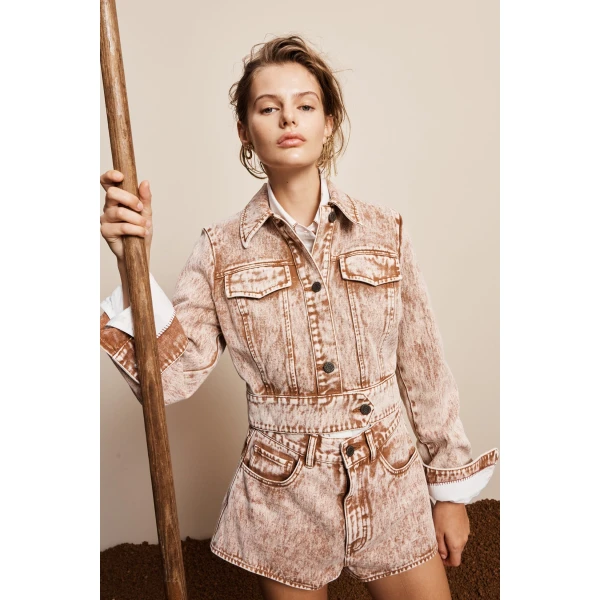 Alemais Spur Denim Jacket, view 6
