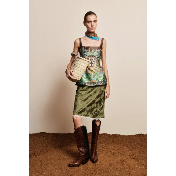 Alemais Winifred Bias Slip Skirt, view 2