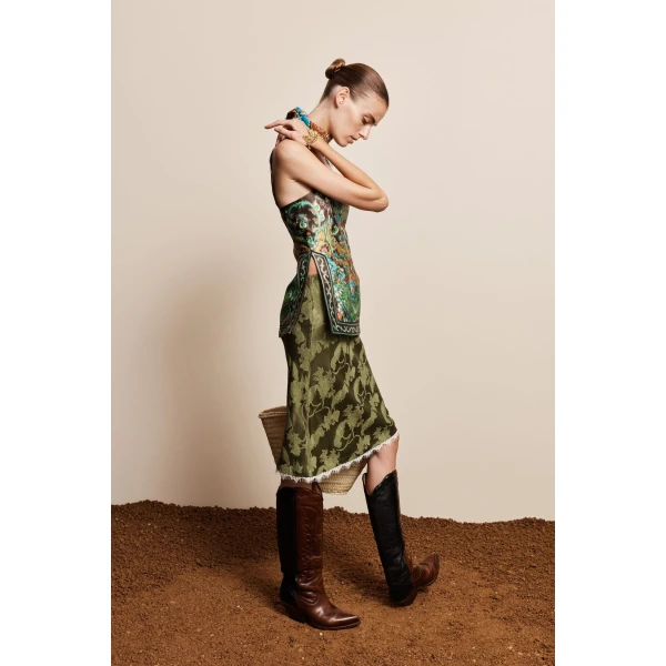 Alemais Winifred Bias Slip Skirt, view 3
