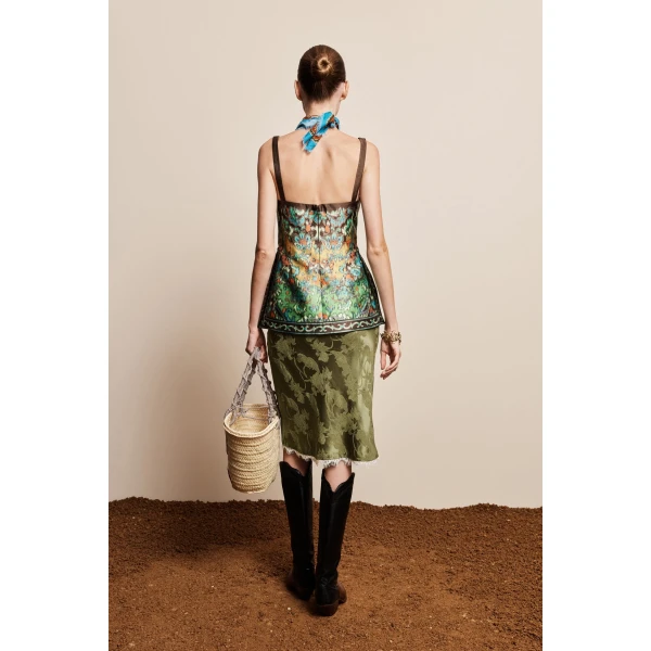 Alemais Winifred Bias Slip Skirt, view 4