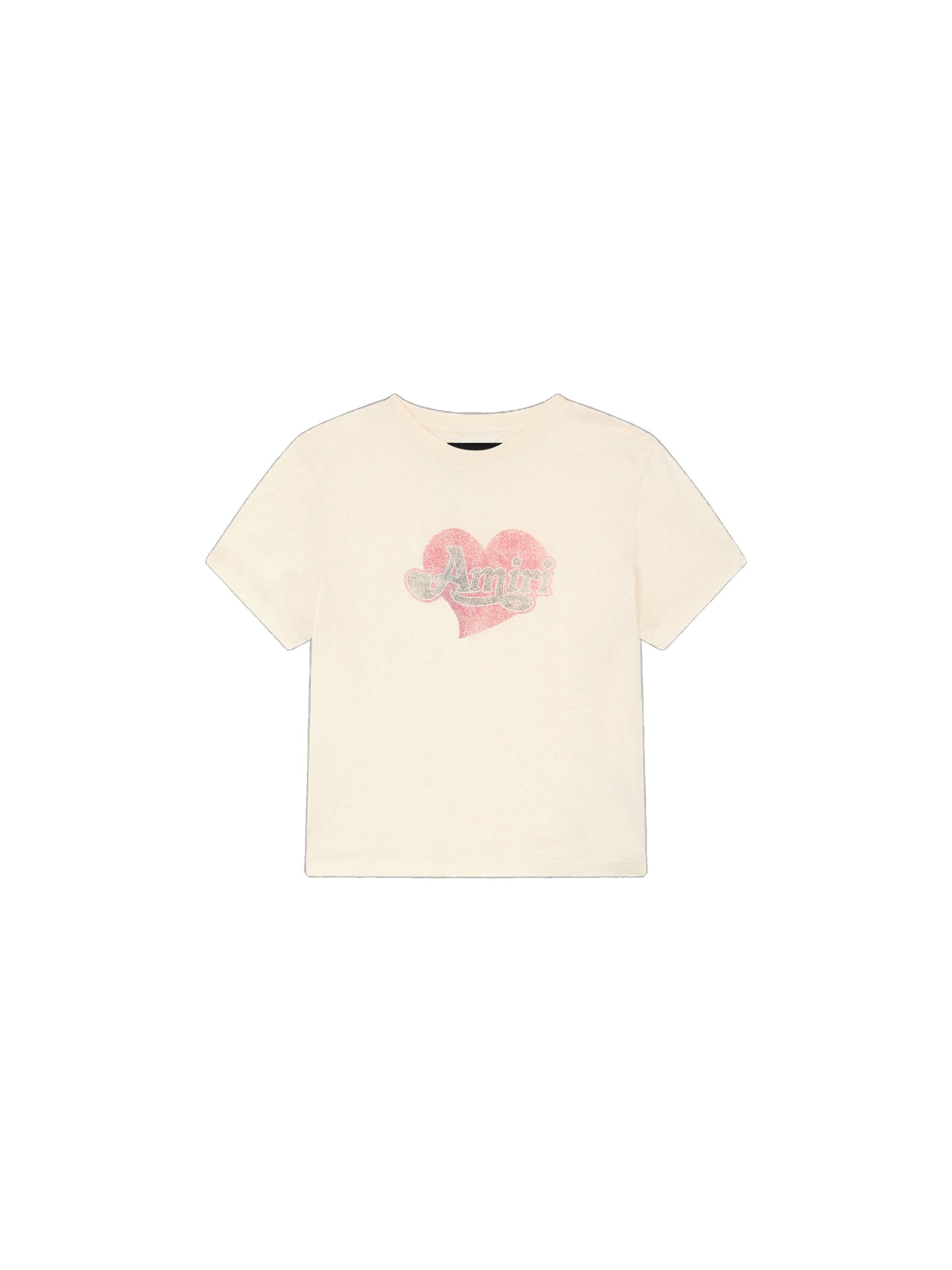 Amiri Amiri Heart Tee in Alabaster