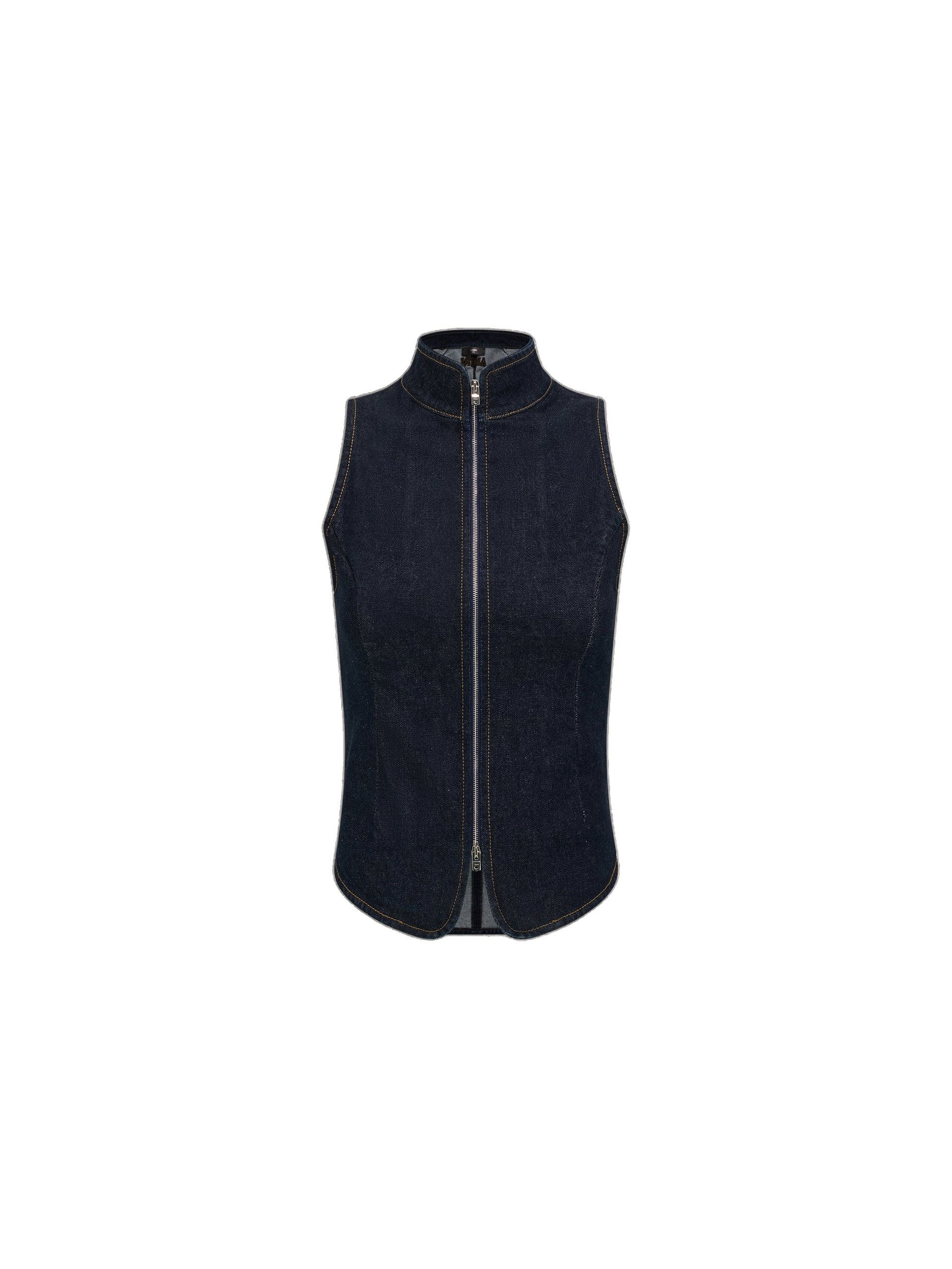 Amiri Amiri Raw Denim Zip Top in Raw Indigo